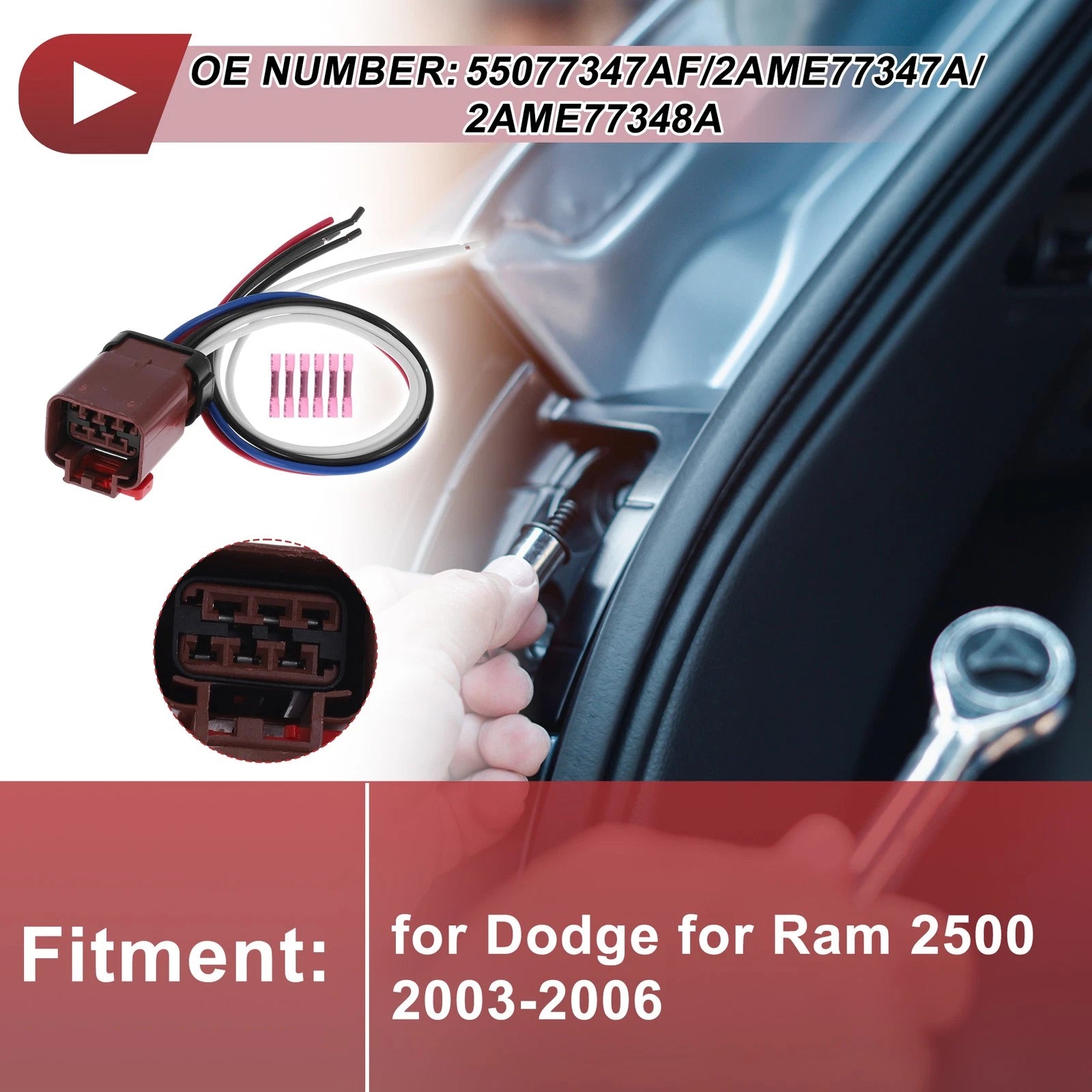 Tail Light Socket Wiring for Dodge Ram 2500 (2003–2006) No. 55077347AF