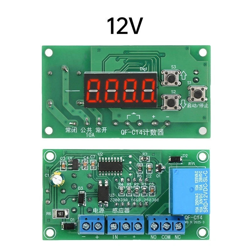 Digital 4 Digit LED Counter for DC12V 24V Applications