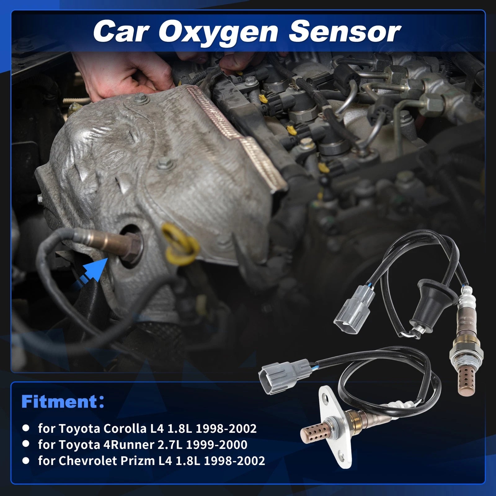 2X Oxygen Sensor for Toyota Corolla L4 1.8L (1998–2002)