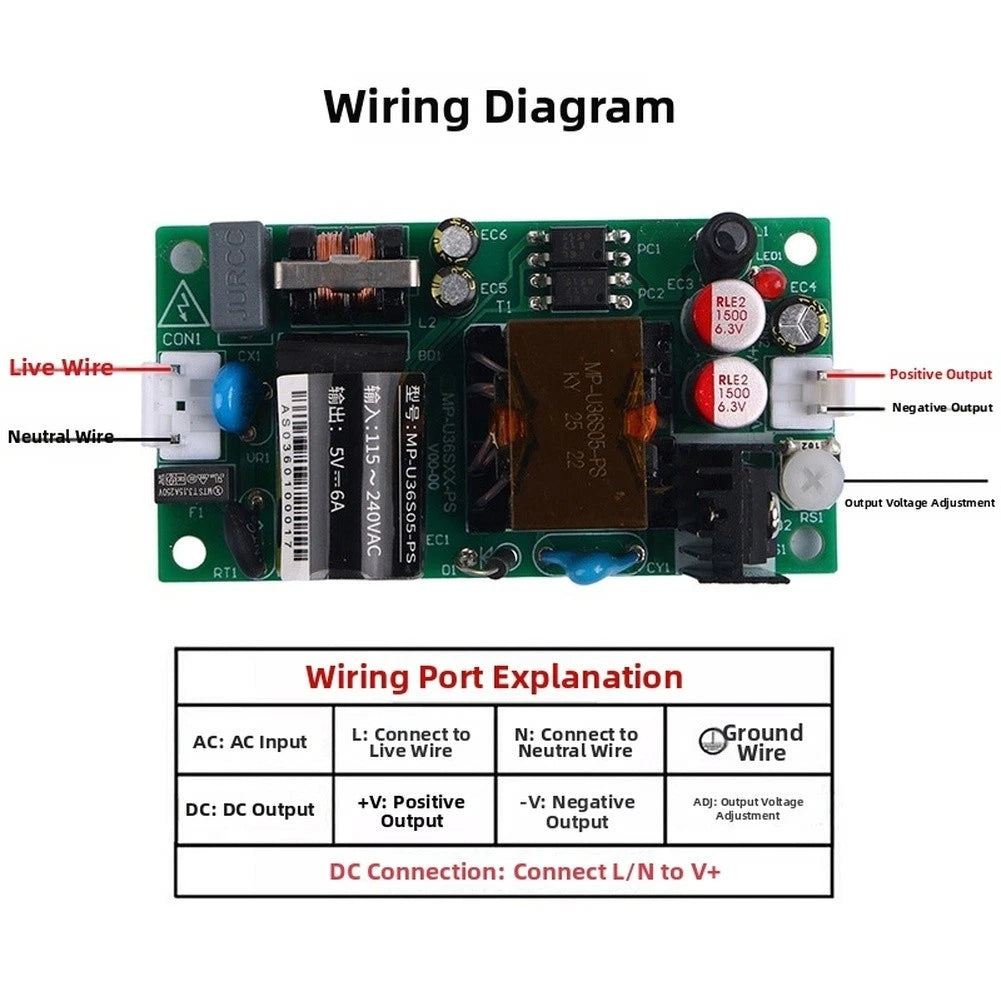 30W AC DC Power Module with AC85-264V Input Isolated Switching Board