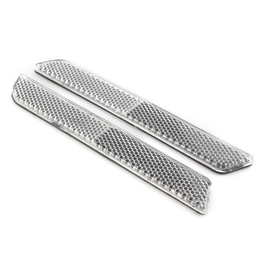 Silver Saddlebag Guard Latch Cover Hard Bag Reflectors For Harley Touring 2014+