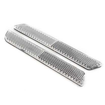 Silver Saddlebag Guard Latch Cover Hard Bag Reflectors For Harley Touring 2014+