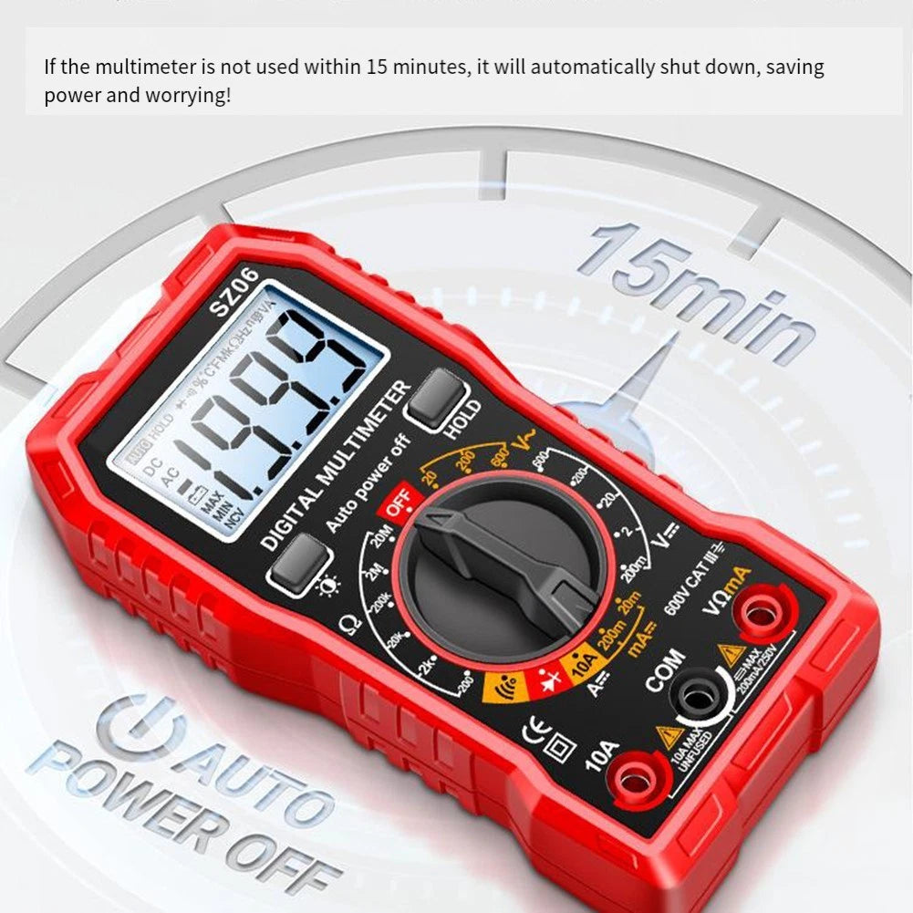 SZ06 Digital Multimeter with Auto Shutdown & Low Battery Indicator