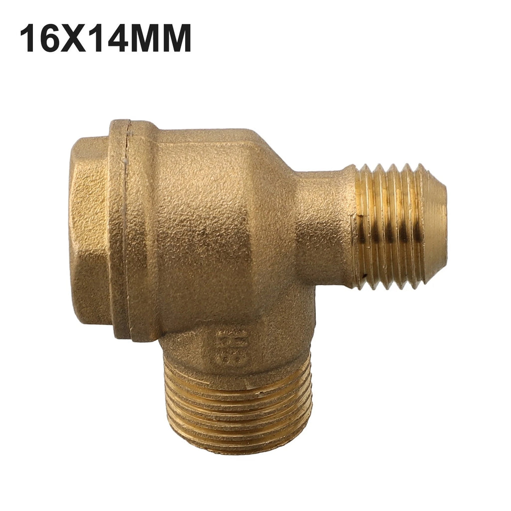 2X Brass Male Threaded Check Valve Connector for Air Compressor