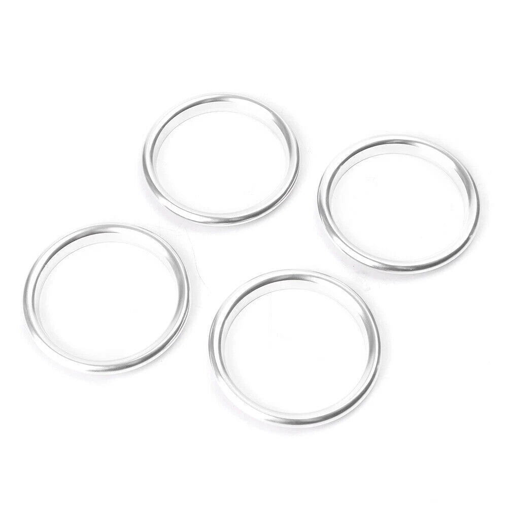 Interior Air Vent Outlet Ring Cover for Audi A3 8V 2012~2019 Silver 4pcs