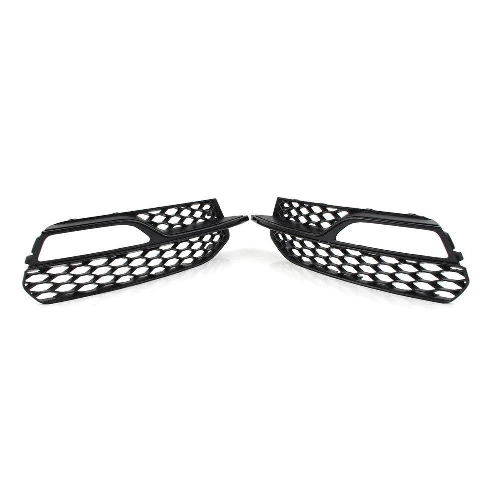 2X Front Bumper Fog Light Honeycomb Grille Cover for Audi A3 S3 (2013–2017)