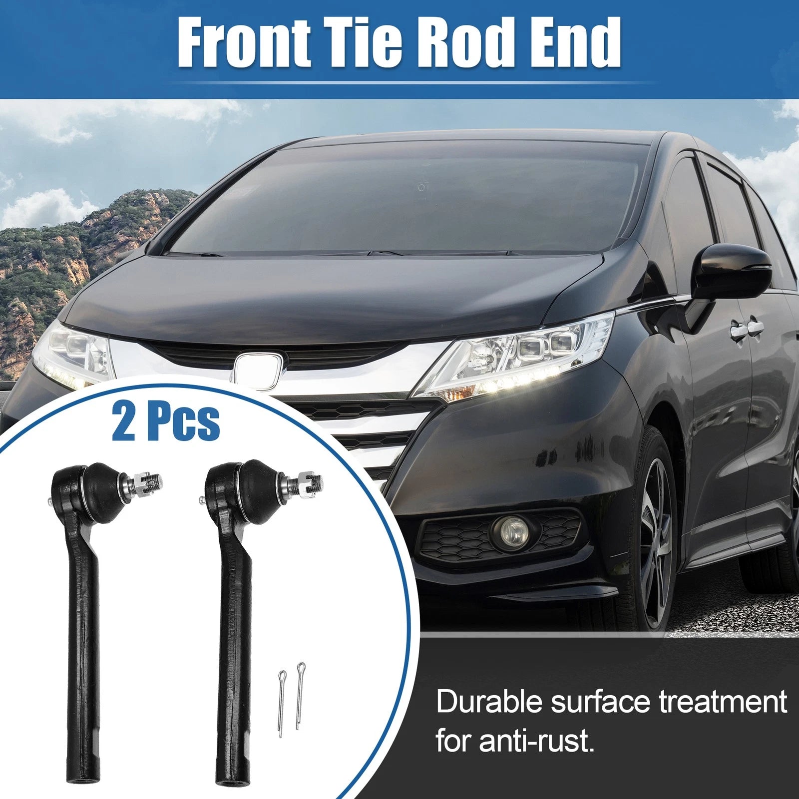 Front Tie Rod End Links 2pcs Replacement for Honda Odyssey (2005–2010)