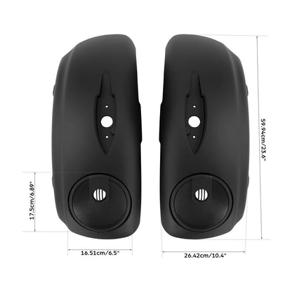 Matte Black Saddlebags Lids with 6.5" Speaker Grill for Indian Roadmaster (2015–2023)