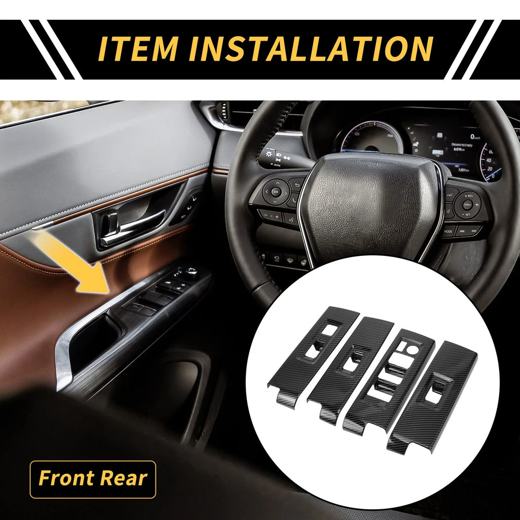 Door Window Switch Panel Cover Set for Toyota Tundra (2022–2024)
