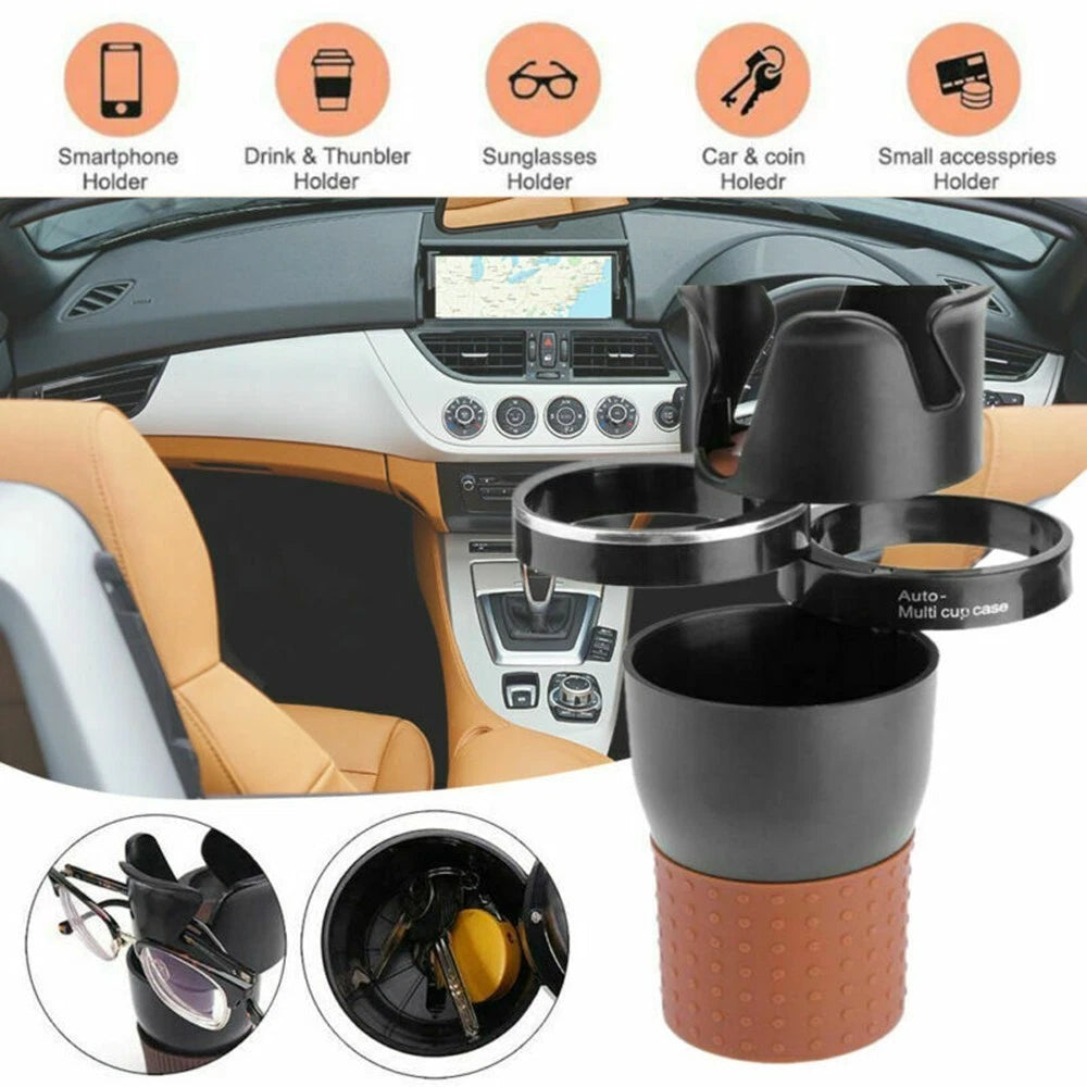 4X Multi-Functional Car Cup Holder for Vehicle