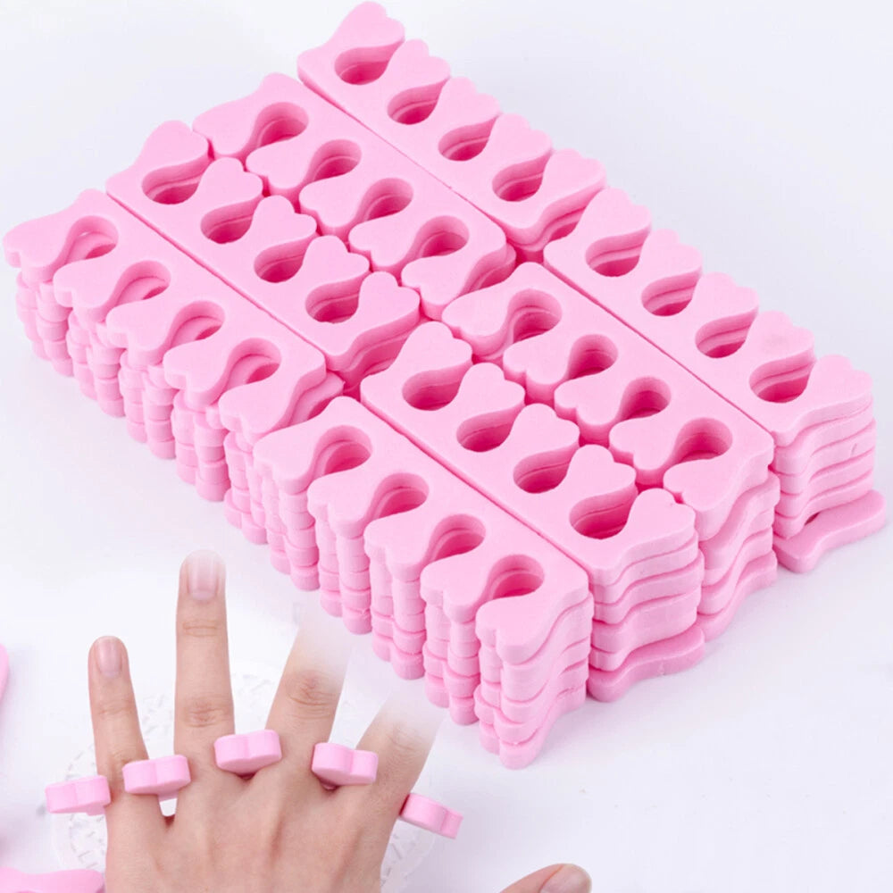 50pcs Soft Foam Toe Separators for Nail Art Manicure Pedicure