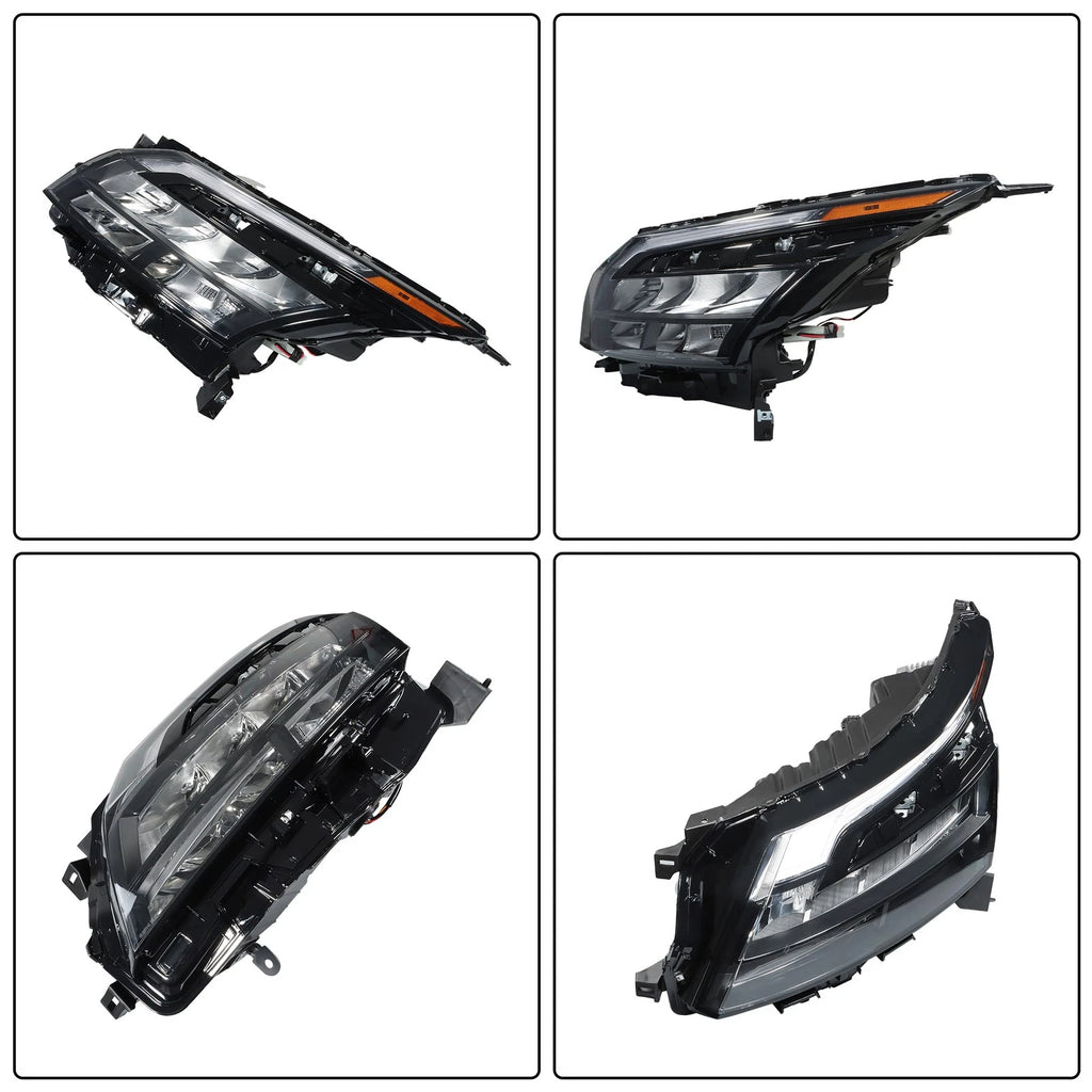 LED Headlight Driver/Left Side Black Bezel for Nissan Pathfinder (2023–2024)