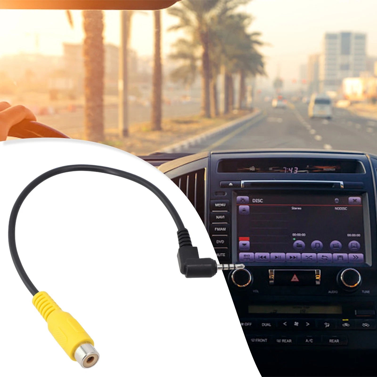 Rear View Reverse Parking Camera Converter Cable for Car Navigation
