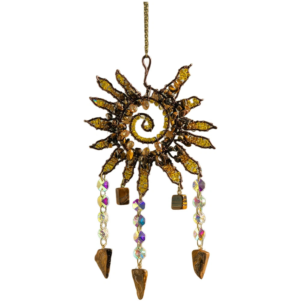 Bohemian Sun Spiral Catcher for Windows Patios Gardens (41cm)
