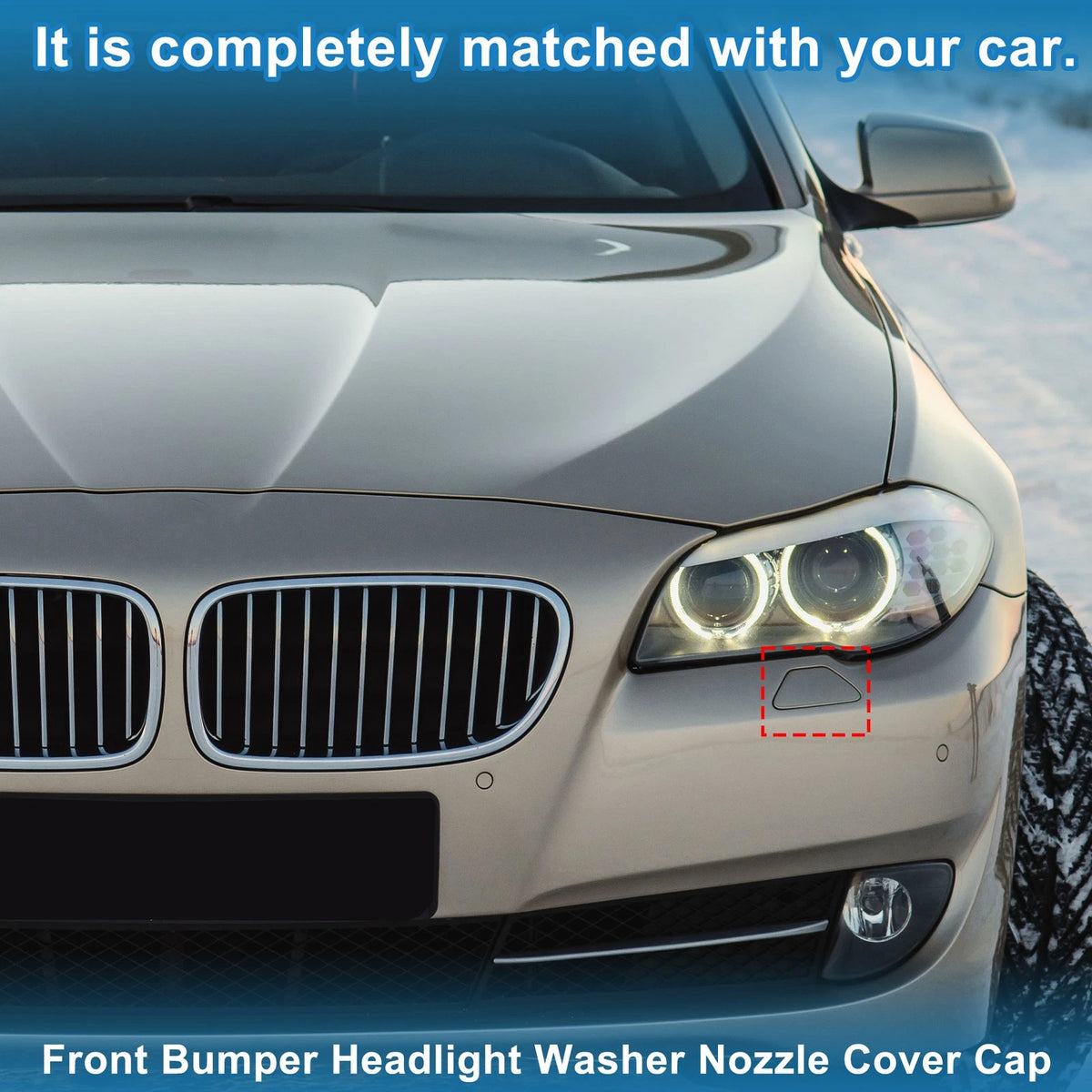 Washer Nozzle Cover Cap Front Left Replacement for BMW 528i (2014–2016)