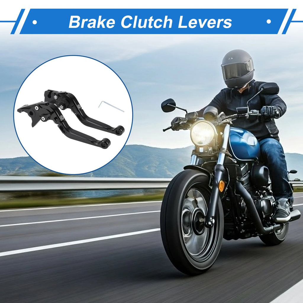 Adjustable Brake Clutch Levers for Yamaha YZF R1 (2002–2003) Solid Black