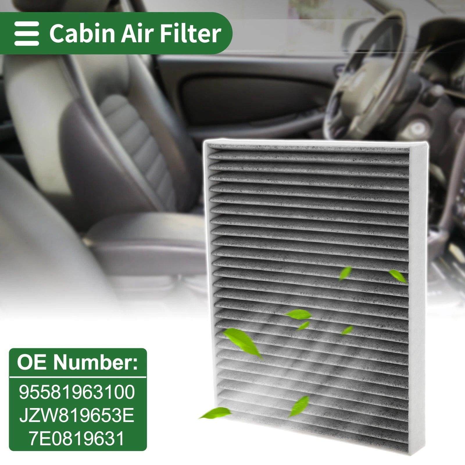 Cabin Air Filter No.95581963100 for Audi Q7 (2009–2012) 1 Pc