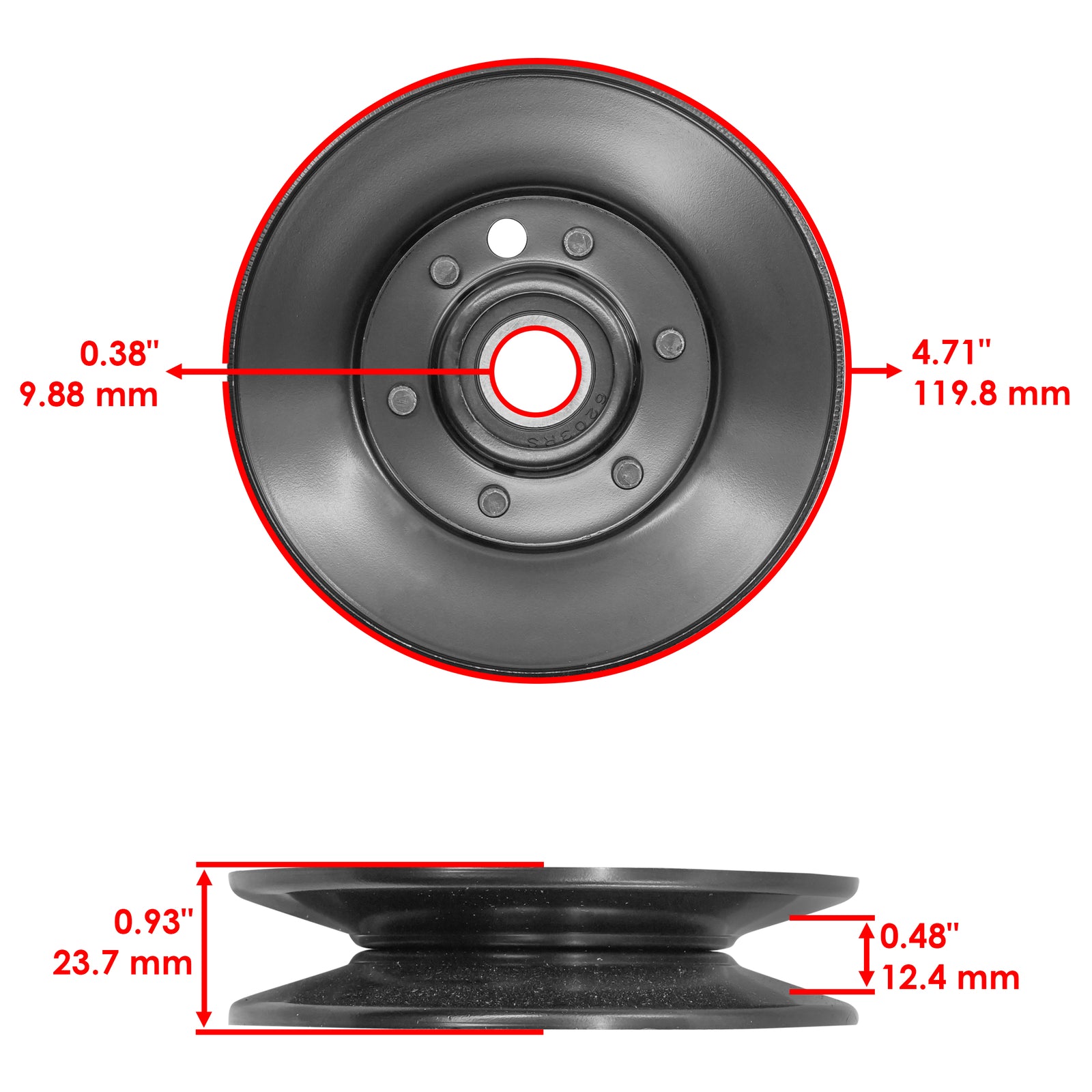 Deck Spindle and Blade Pulley for Exmark Turf Tracer Ranger 52 60 (2005–2015)