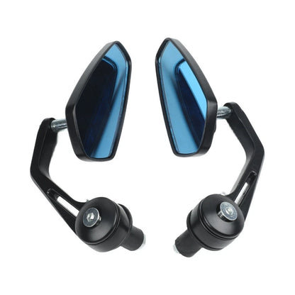 Motorcycle handlebar side mirrors folding adjustable rotating aluminum set