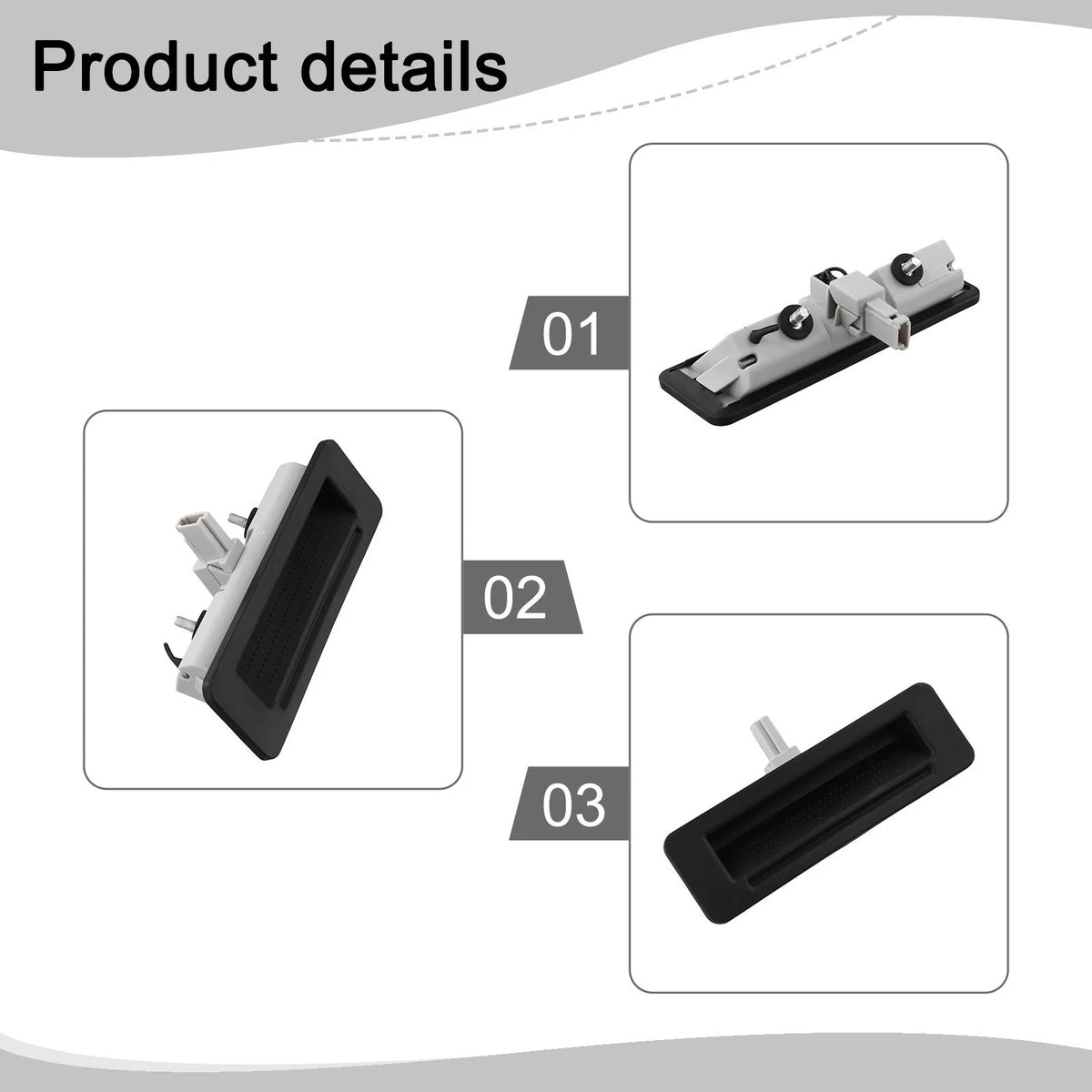 Tailgate Handle Strip 13266127 Compatible with For Vauxhall For Vectra C