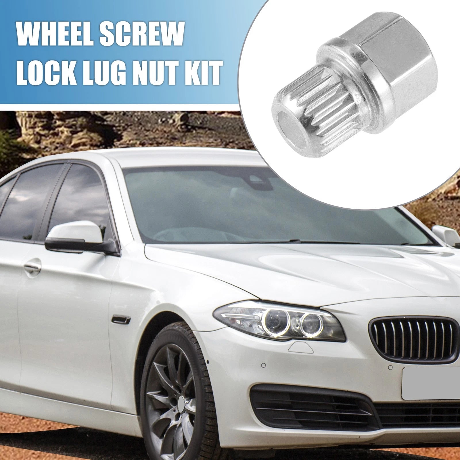 Wheel Lock Lug Nut Kit with Socket Protector for BMW (2010–2024)