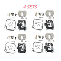 Set of 4 Carburetor Kits for Yamaha 50 HP 4 Stroke (62Y-W0093-11-00, 62Y-W0093-10-00)