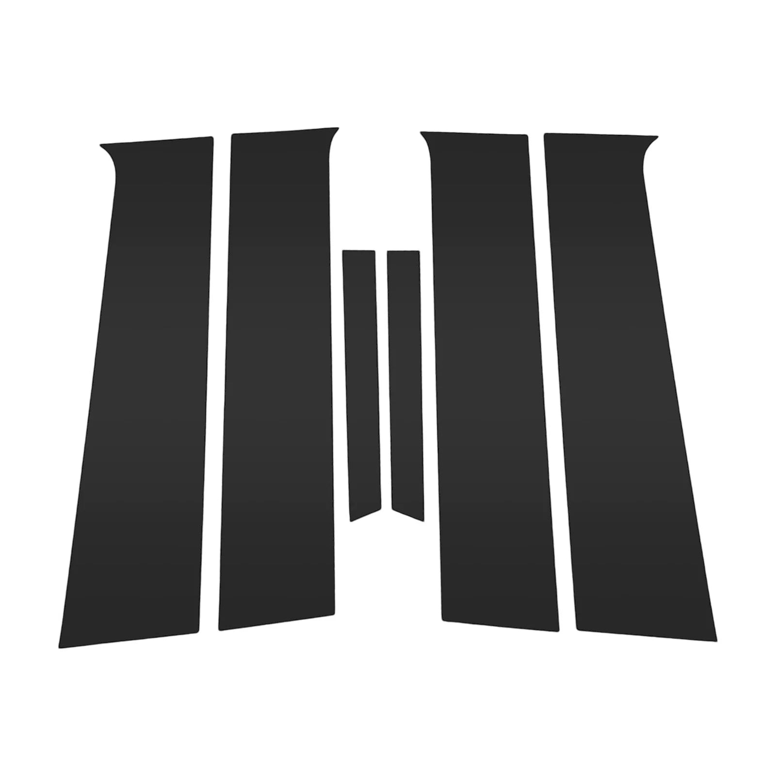 6 Pcs Pillar Window Trim Replacement for Chevrolet Aveo (2012–2023) Black