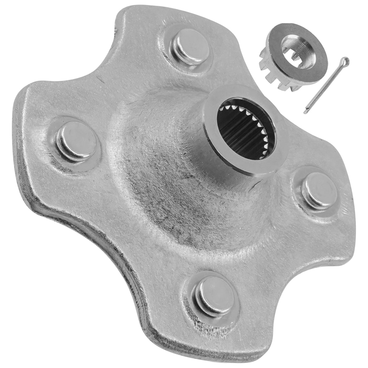Rear Axle Wheel Hub with Nut for Honda TRX420 FE TRX420FM Rancher 2007-2013
