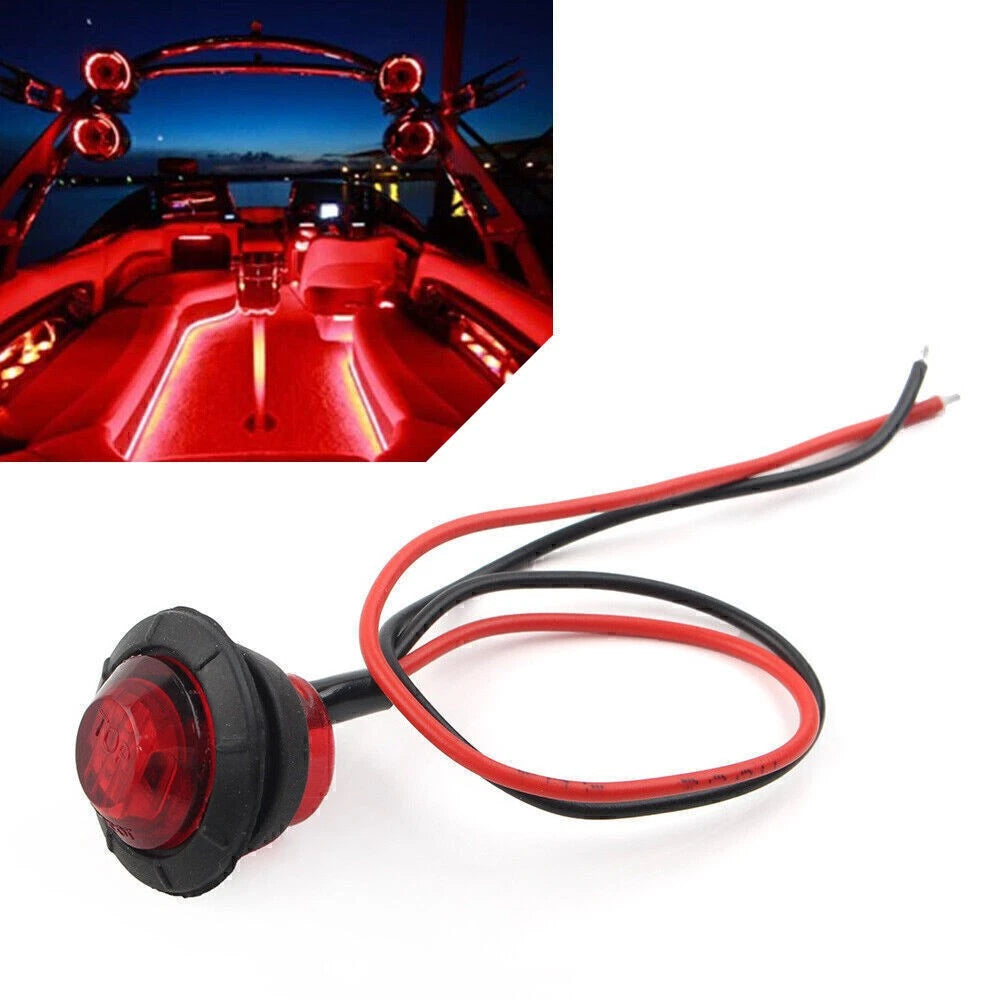 3 LED Front Rear Side Marker Light for Trailer Truck Van Bus (12V)