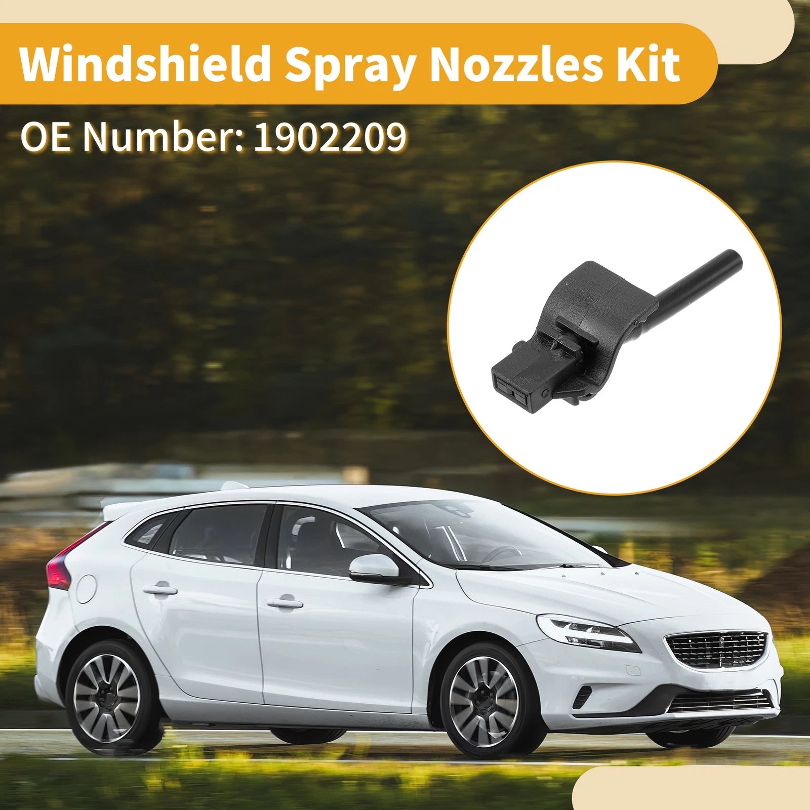 Windshield Washer Nozzle Kit for Ford Ranger Mk3 (2015–2017)