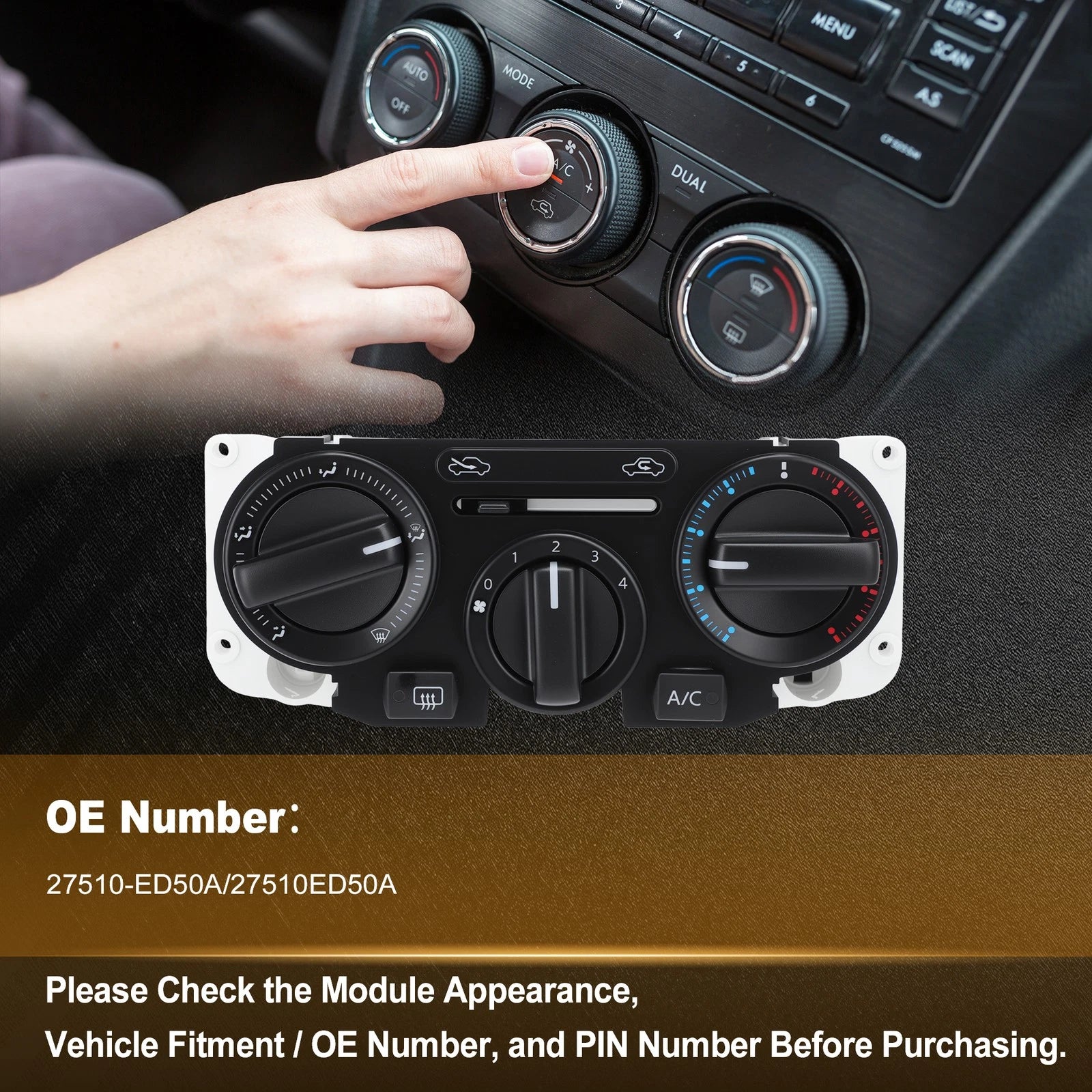 A/C Heater Climate Control Module 27510ED50A for Nissan Tiida C11 (2004–2011)