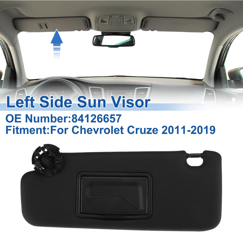 Left Side Sun Visor Replacement for Chevrolet Cruze (2011–2019) Black