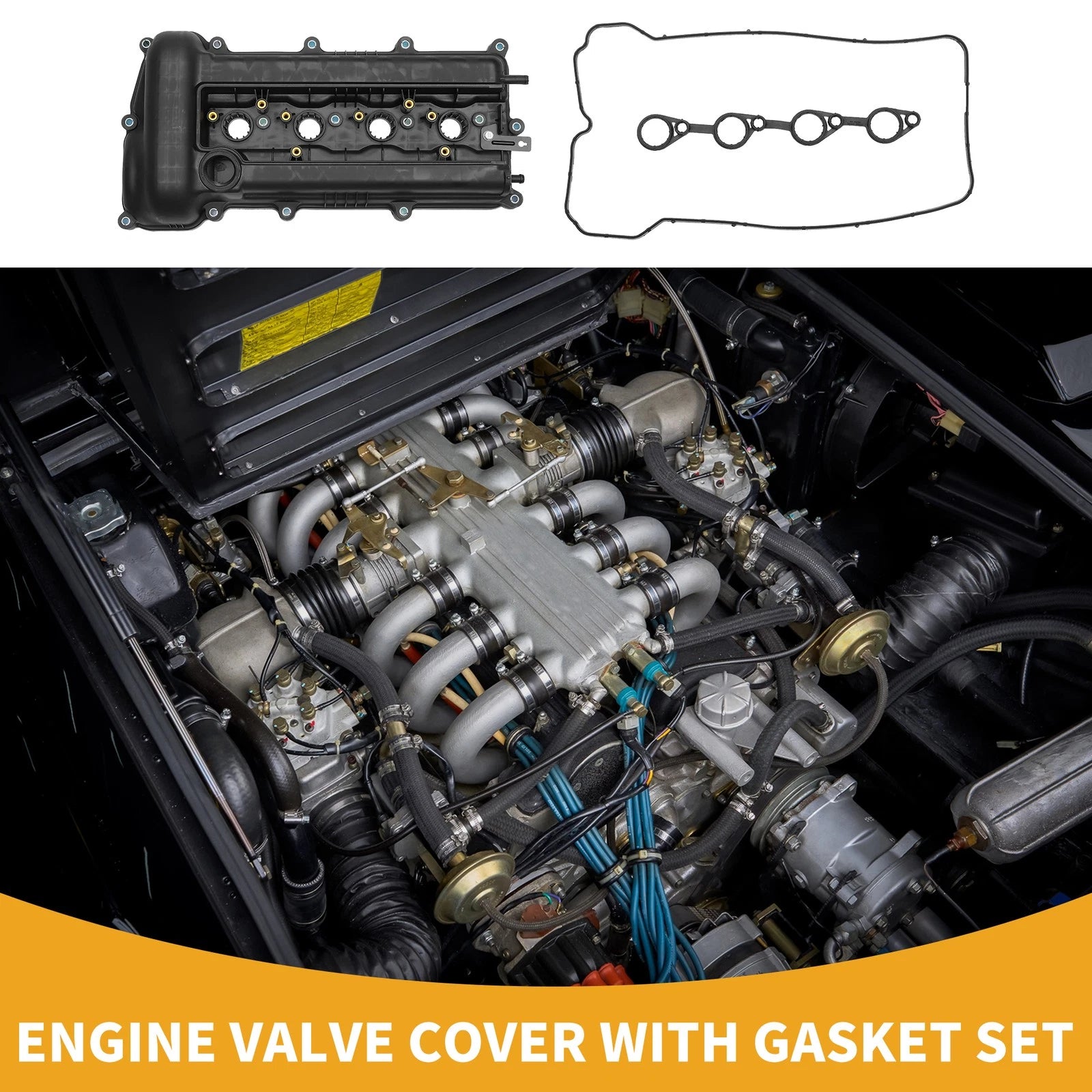 Front Engine Valve Cover with Gasket Replacement for Kia Soul (2010–2011)