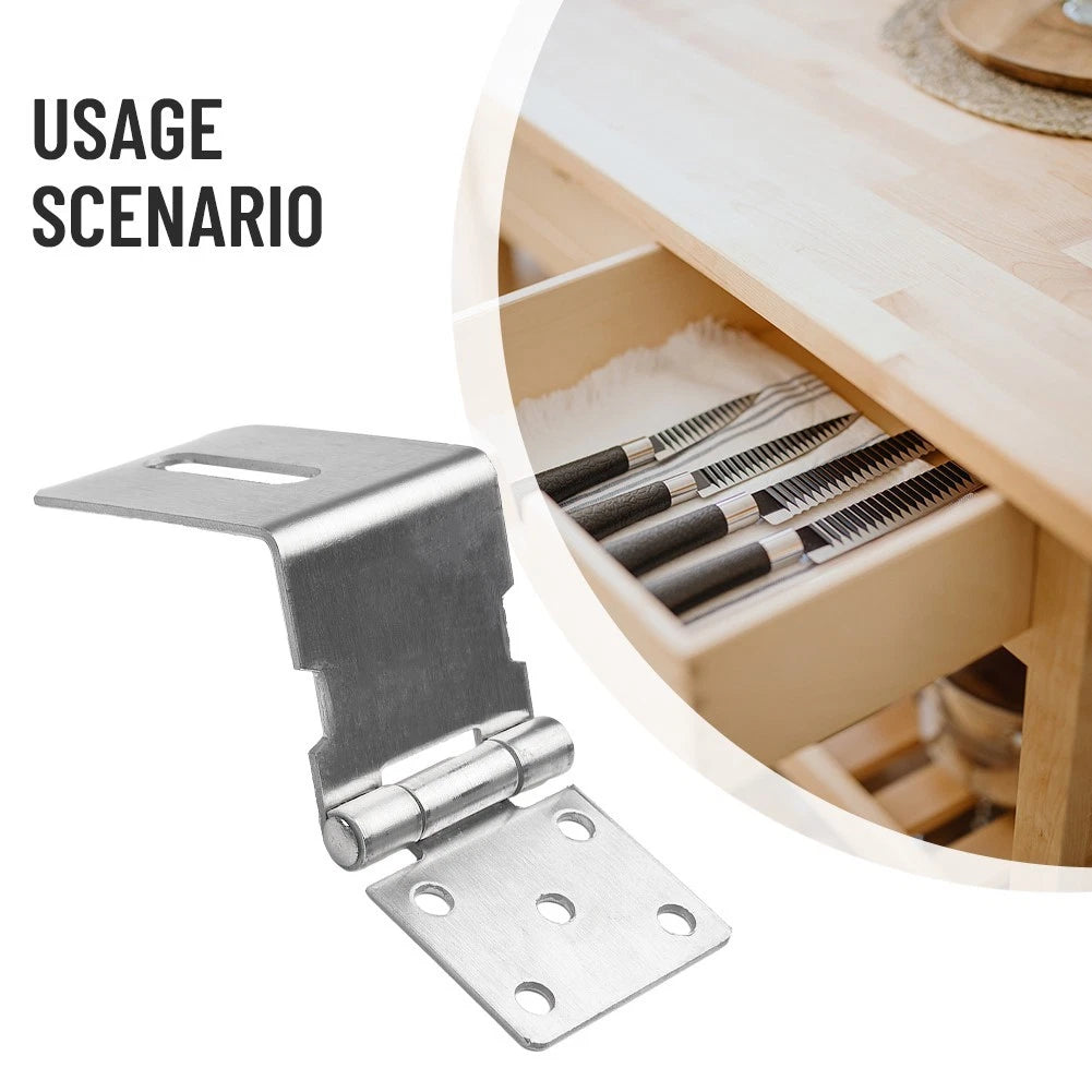 Door Hasp Lock Latch for Home Security (No Rust, Four Holes)