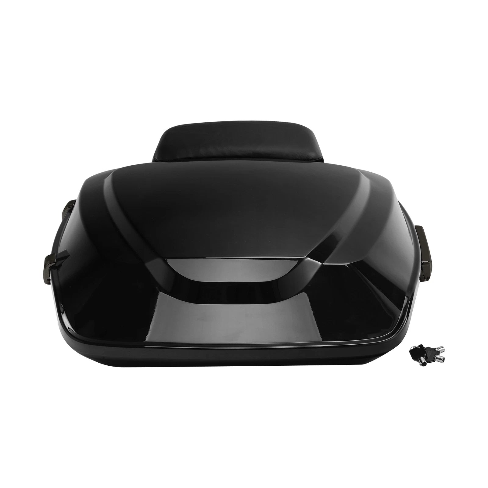 Black Razor Trunk Backrest Pad Mount Rack for Harley Touring Glide (2014–2023)