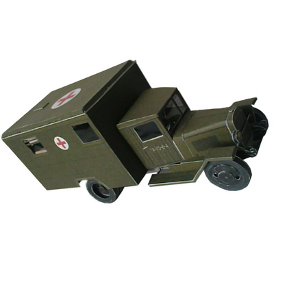 Zis-44 Battlefield Ambulance Paper Model for DIY Display (1:43 Scale)