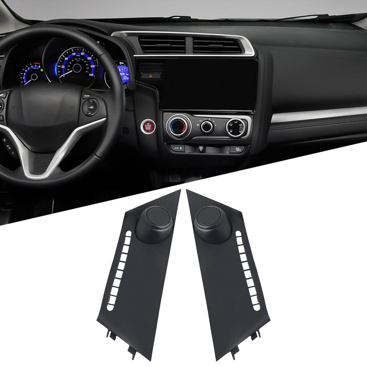 A Pillar Car Speaker Covers for Honda Fit 2014 2018 Waterproof and Easy to Use