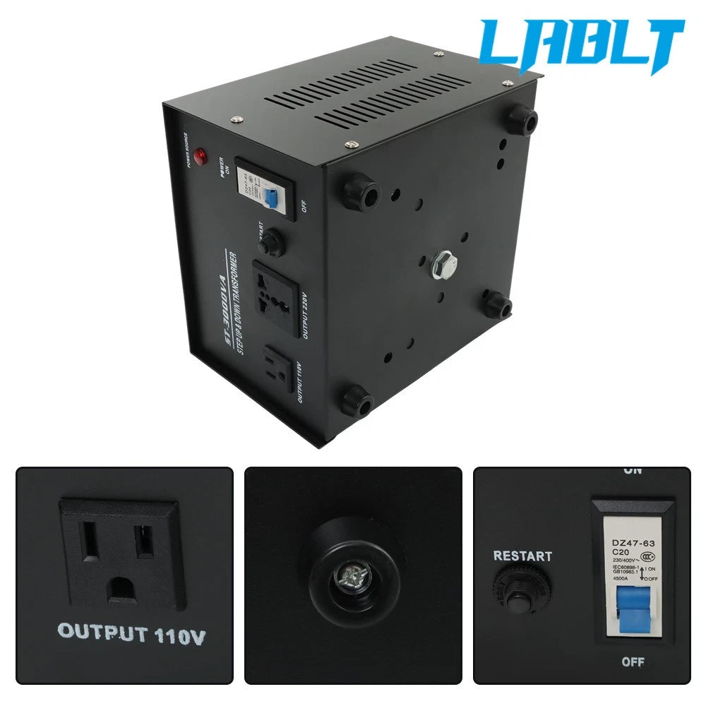 3000W Voltage Converter Transformer for LABLT (110V/220V)