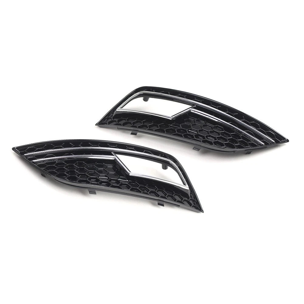 Pair Front Bumper Lower Grille Fog Light Cover for Audi A4 (2009–2016)