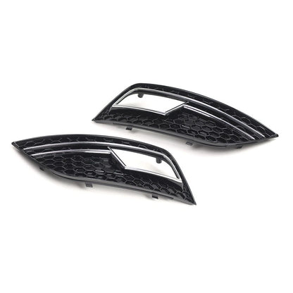 Pair Front Bumper Lower Grille Fog Light Cover for Audi A4 (2009–2016)