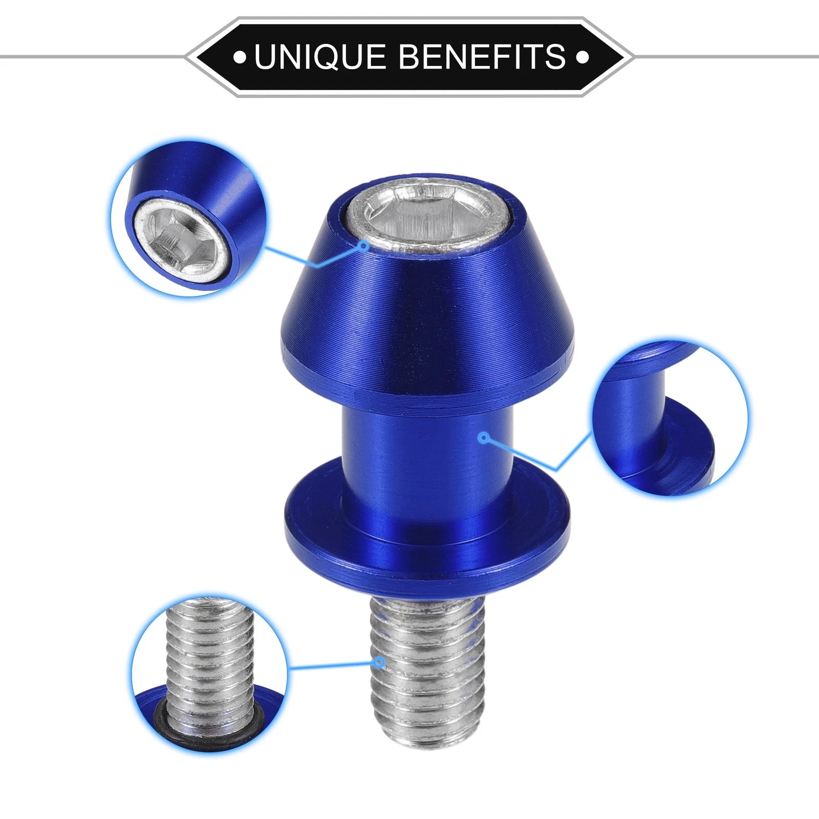 Motorcycle Swingarm Spools 10mm CNC Replacement Pair for Honda (2005–2015)
