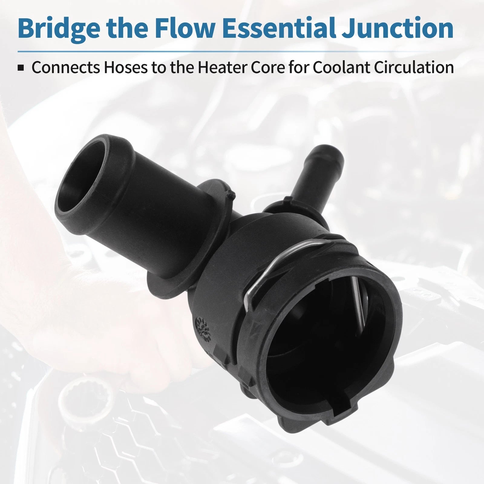 Engine Coolant Hose Connector for Volkswagen Tiguan (2016–2020) Plastic