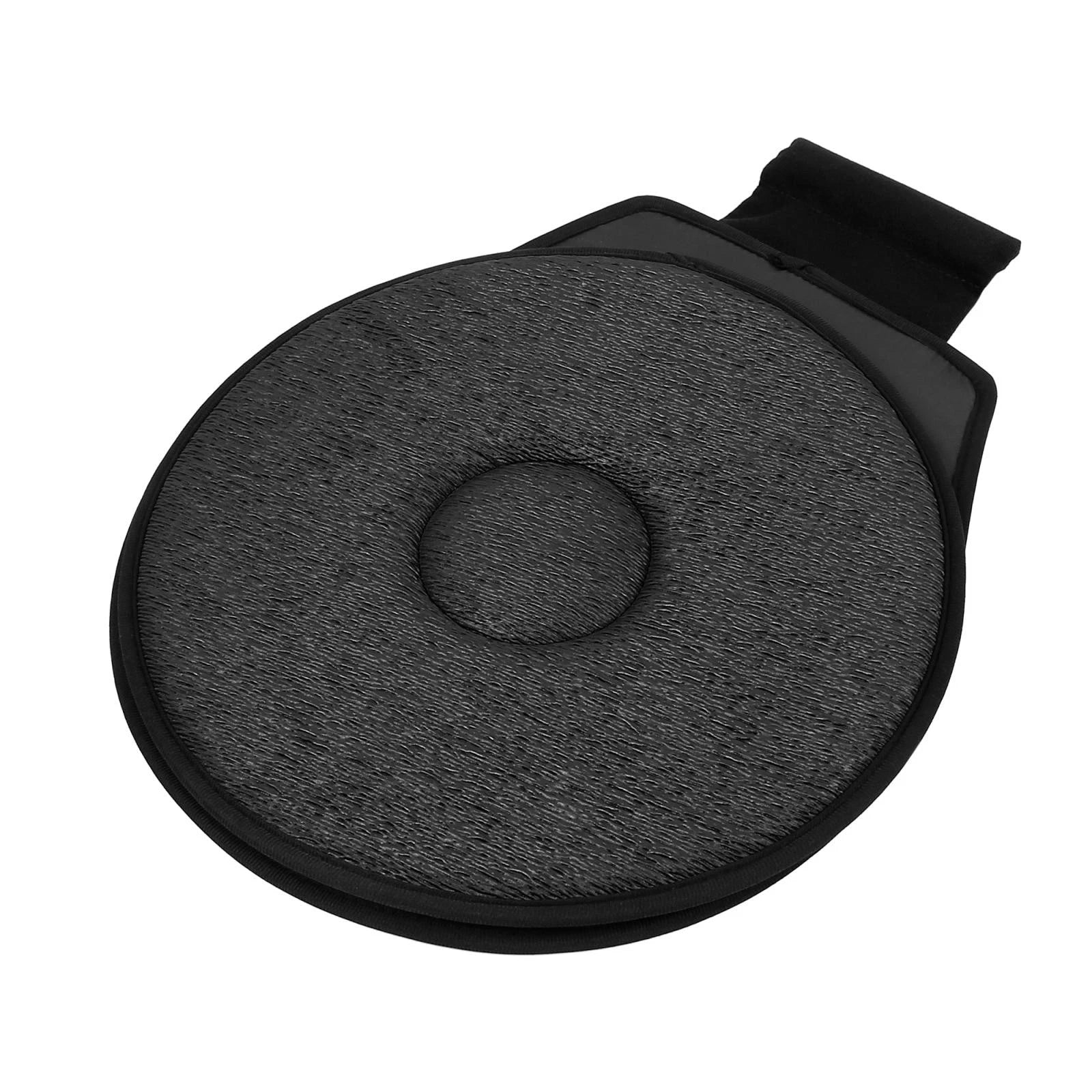 Car Seat Cushion for Universal Fit (Rotating, Thin, Black)