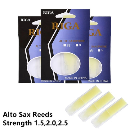 3-Pack Resin Reeds for Alto Saxophone (Strength 1.5)