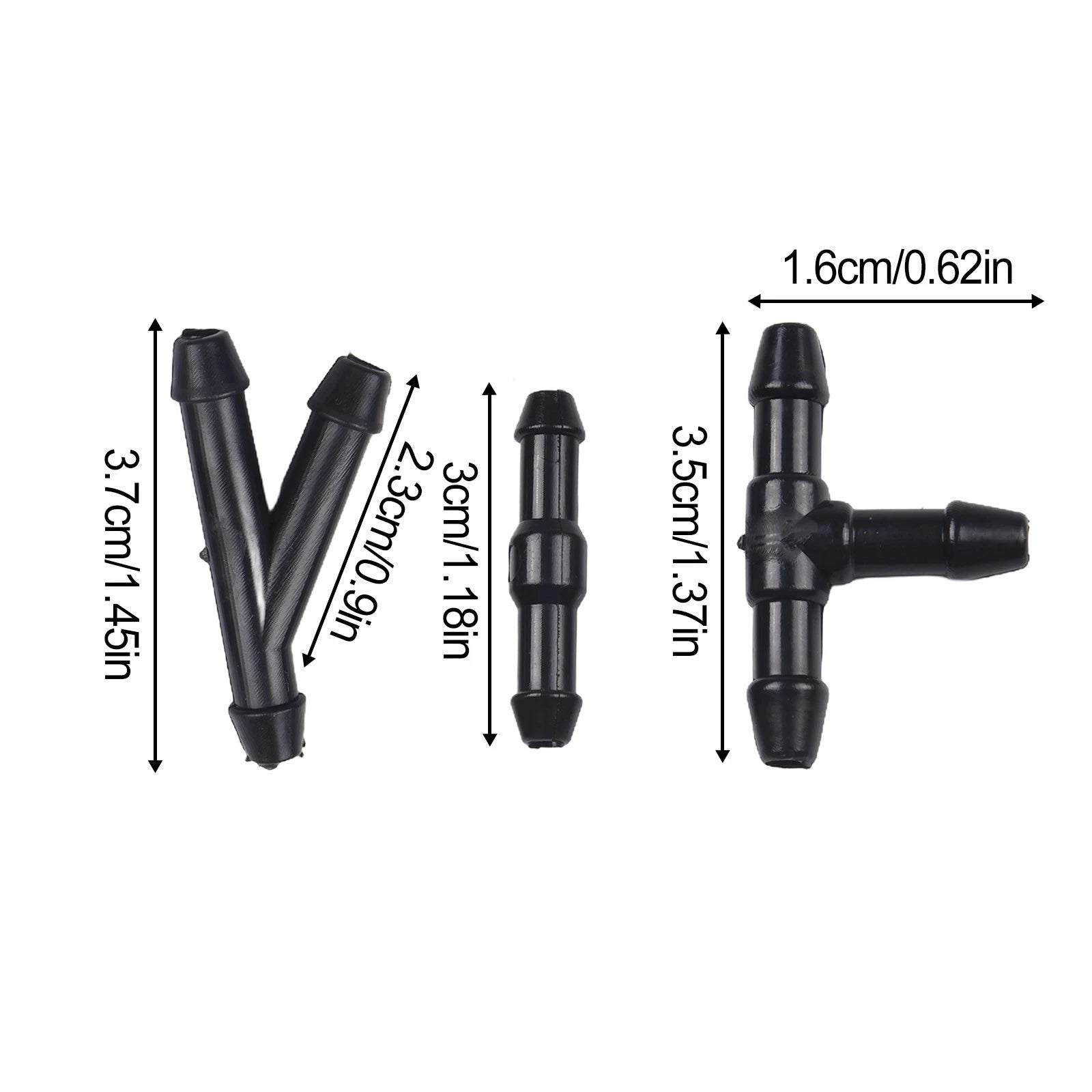 18pcs Windshield Washer Hose Connectors for Universal Applications