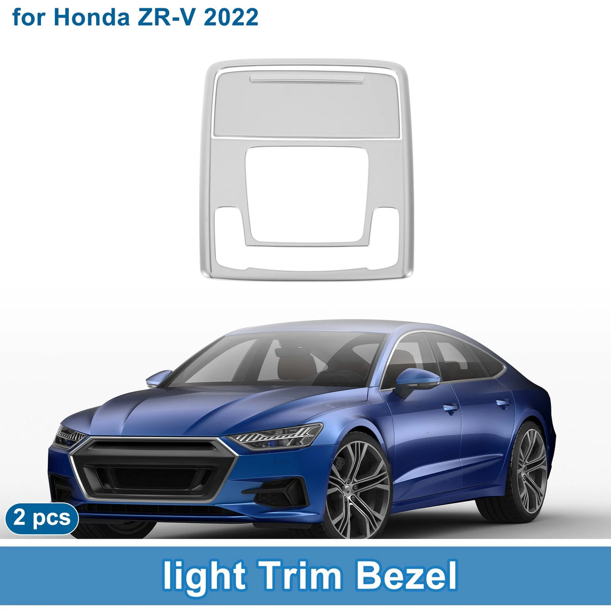 Front Row Light Trim Bezel for Honda ZR-V (2022) Silver Tone