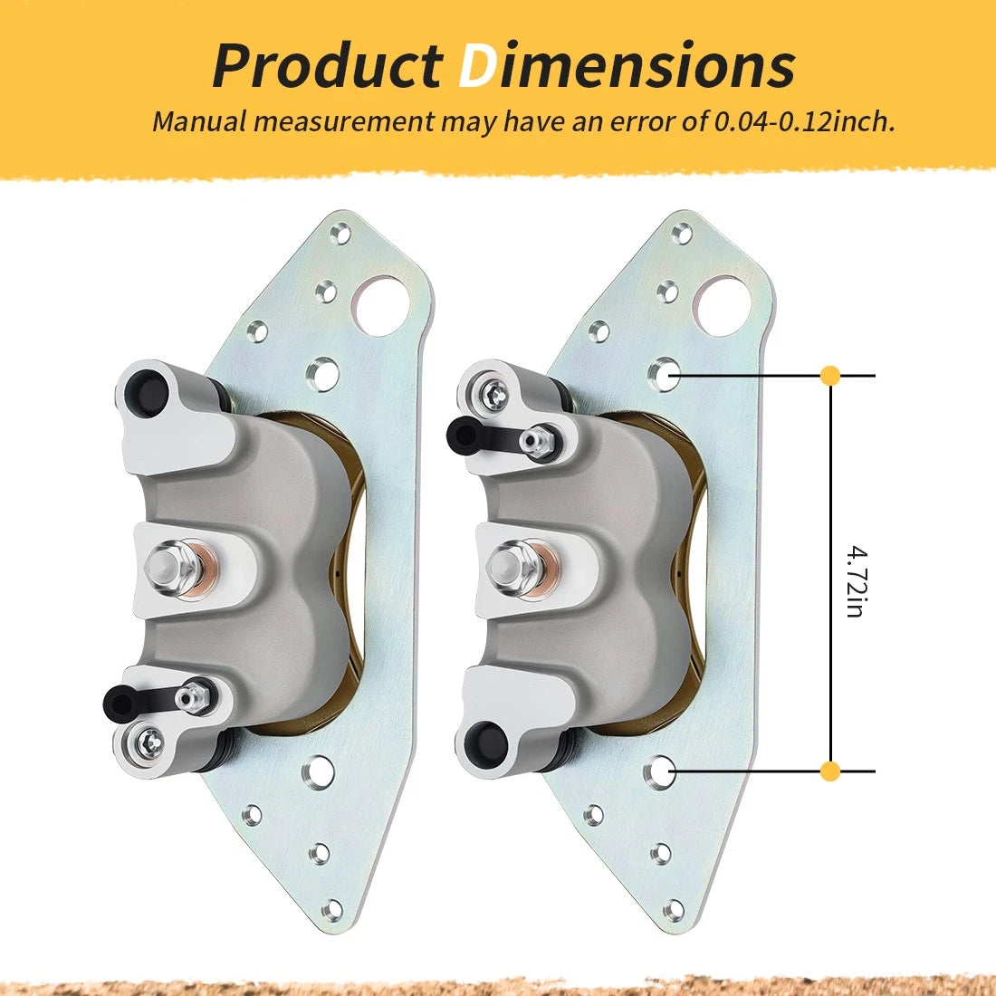 Front Brake Calipers & Pads for Polaris RZR 4 900, RZR S4 900 (2015–2018) #1912496