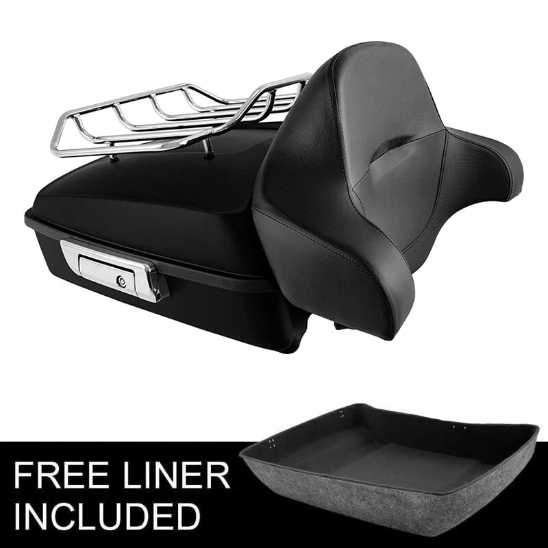 Matte Chopped Trunk Rack Backrest for Harley Davidson Touring FLHT (2014–2026)