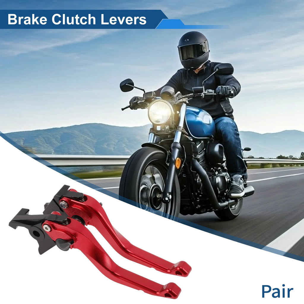 Adjustable Short Brake Clutch Levers for Honda CB750 (2023–2025) 1 Pair Solid Red