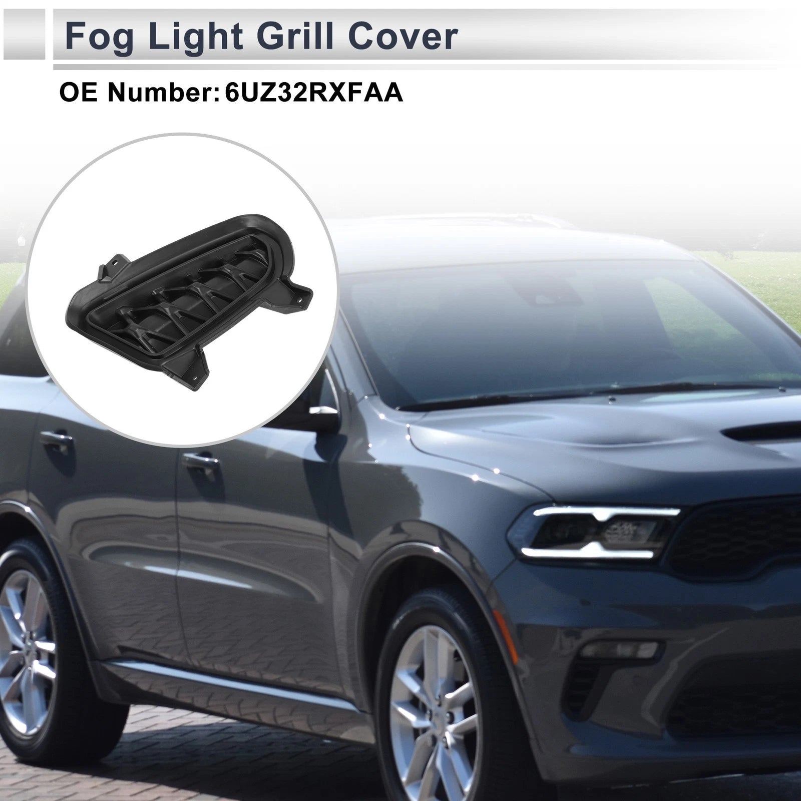 Front Right Fog Light Grill Replacement for Dodge Durango (2014–2022)